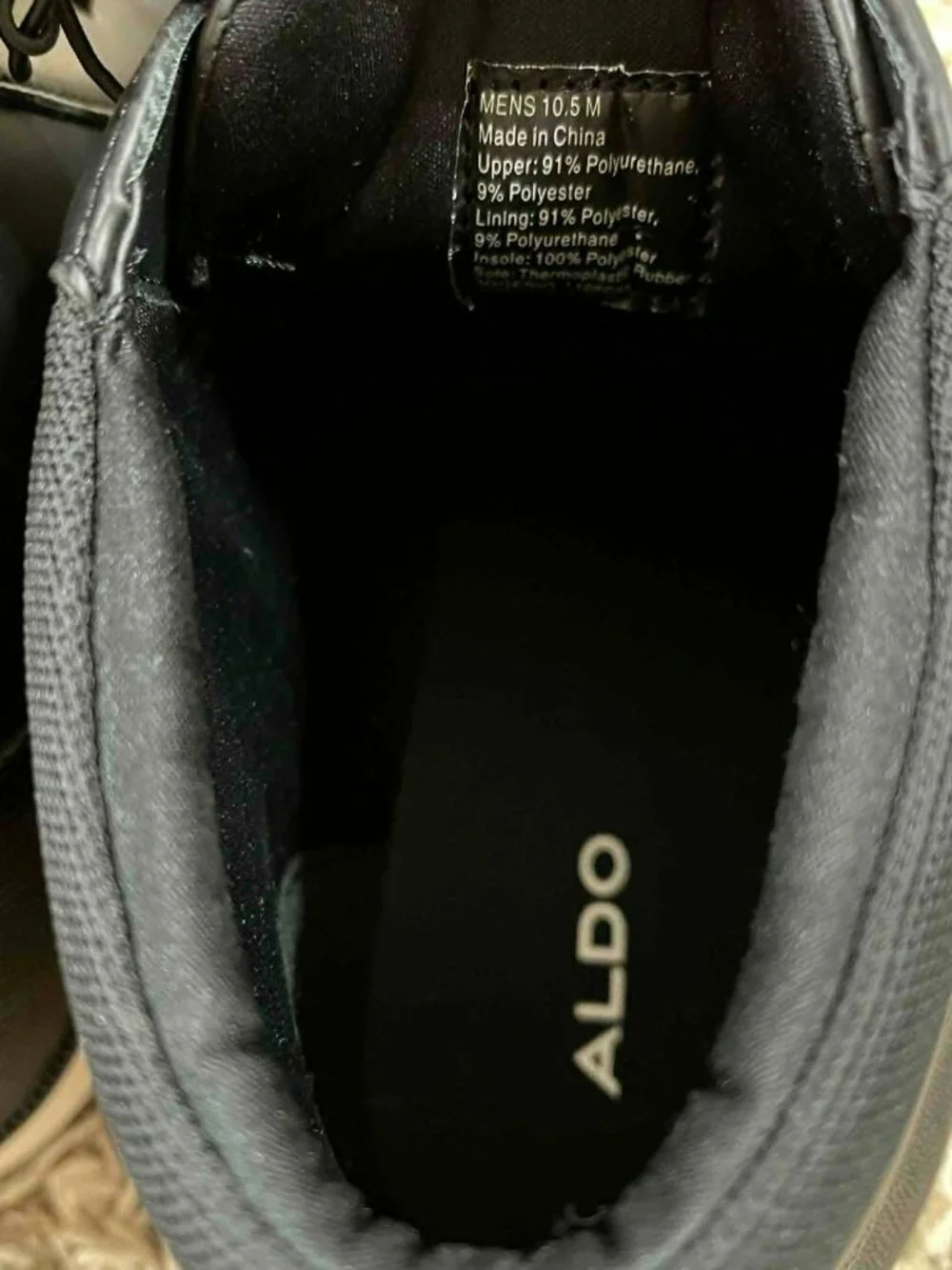 ALDO Men’s Lace-Up Chukka Dress Boots Shoes Black, Size 10.5 M (New)